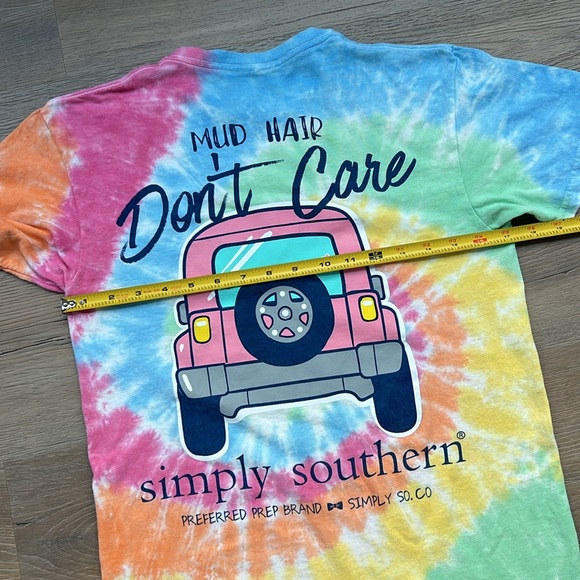 Simply Southern “Mud Hair Don’t Care” Tie Dye Jeep T-Shirt, Women’s Small EUC - Picture 6 of 6